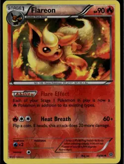 Flareon Uncommon XY Ancient Origins 13/98 Fire Reverse Holo Pokemon Card - Image 1