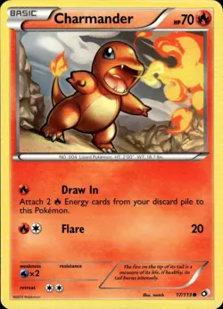Charmander Common Legendary Treasures 17/113 Fire Pokemon Card - Image 1