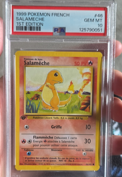 Pokemon Salameche 1st Edition PSA 10 French Base Set #46/102 Card - Image 1