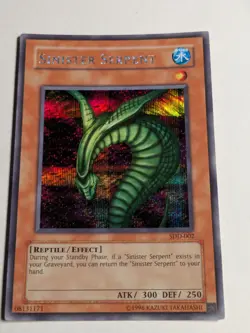 Yugioh Sinister Serpent SDD-002 Prismatic Secret Rare LP - Image 1