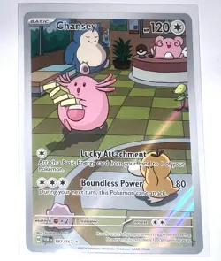 Pokemon Chansey 187 Twilight Masquerade Holo Full Art Near Mint Psyduck Ditto - Image 1