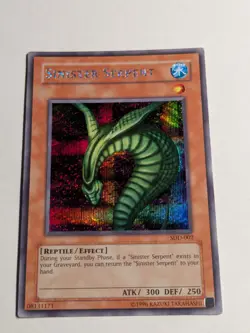 Yugioh Sinister Serpent SDD-002 Prismatic Secret Rare NM - Image 1