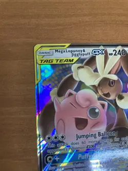 Mega Lopunny & Jigglypuff GX 165/236 Cosmic Eclipse Ultra Rare Pokemon Card - Image 5