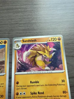 Pokemon TCG Sandshrew 27/165 And Sandslash 28/165 Scarlet And Violet 151 NM - Image 3
