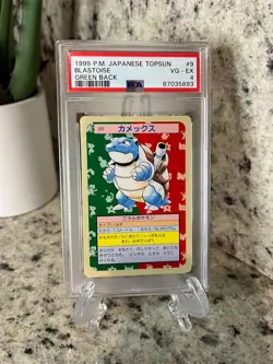 1995 Pokemon Japanese Topsun Blastoise Green Back #009 PSA VG-EX 4 Vintage Rare - Image 1