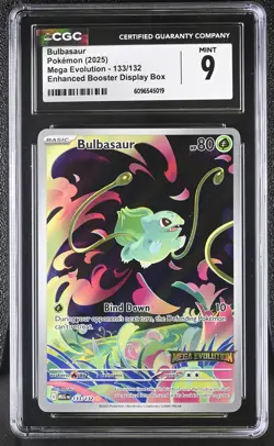 2025 Pokemon Mega Evolution Booster Promo Bulbasaur #133 CGC 9 - Image 1