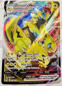 Pokemon TCG: Zeraora VMAX 054/159 Galarian Gallery Crown Zenith NM - Image 1