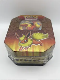 Pokemon TCG: Elemental Power Tin Flareon GX (Sun & Moon) SEALED - Image 5
