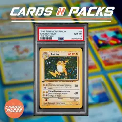 Carte Pokemon Raichu 14/102 Holo Set de base Edition 1 PSA 8 ✨ - Image 1