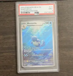 Pokemon 151 Wartortle Illustration Rare #171 PSA 9 Mint English 2023 - Image 1