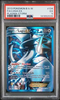 PSA 5 LUGIA EX 134 PLASMA STORM BLACK & WHITE FULL ART POKEMON - Image 1
