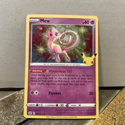 Pokemon TCG Mew 011/025 Holofoil Celebrations Holo Rare nm - Image 1