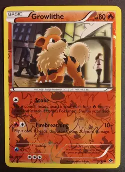 Pokemon TCG Growlithe 10/99 Next Destinies Reverse Holo Common NM-/LP+ - Image 1