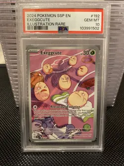 PSA 10 GEM MT Exeggcute #192 Illustration Rare Pokemon Surging Sparks EN 2024 - Image 1