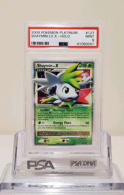 2009 POKEMON PLATINUM #127 SHAYMIN LV.X-HOLO PSA 9 - Image 1