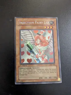 YUGIOH 1st Edition Legacy of Darkness INJECTION FAIRY LILY LOD-100 Secret Rare - Image 1