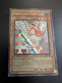 YUGIOH 1st Edition Legacy of Darkness INJECTION FAIRY LILY LOD-100 Secret Rare - Image 2