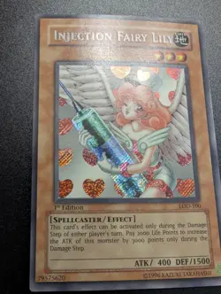 YUGIOH 1st Edition Legacy of Darkness INJECTION FAIRY LILY LOD-100 Secret Rare - Image 4