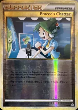 Emcee's Chatter 73/95 Uncommon HGSS Unleashed Reverse Holo Lightly Played - Image 1