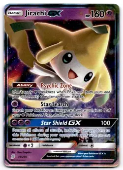 Jirachi GX 79/236 Holo GX Rare Unified Minds Pokemon Damaged - Image 1