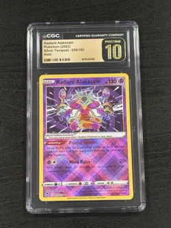 Radiant Alakazam – Pokemon (2022) Silver Tempest 059/195 – CGC Pristine 10 –Holo - Image 1