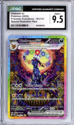 UMBREON EX 2025 POKEMON PRISMATIC EVOLUTIONS- 161/131 MINT 9.5 ENGLISH - Image 1