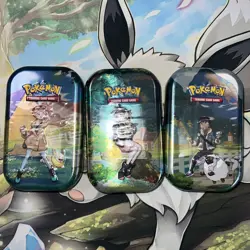 3x Pokemon Crown Zenith Mini Tin | Sonia Marnie Hop 6 Booster Packs New Sealed - Image 1