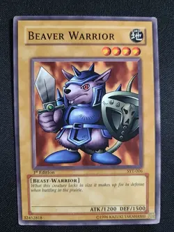 YuGiOh - Beaver Warrior Starter Deck Yugi SDY-005 1st Edition - Image 1