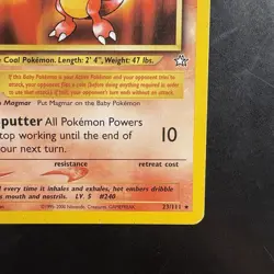 Pokemon Vintage Rare Magby Neo Genesis Card 23/111 WotC - Image 4