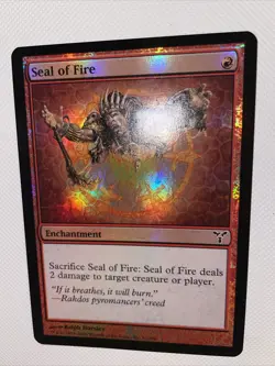 MTG Magic the Gathering Foil Seal of Fire Dissension x1 MINT - Pack Fresh! - - Image 2
