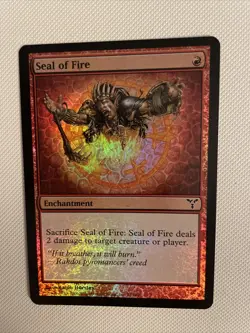 MTG Magic the Gathering Foil Seal of Fire Dissension x1 MINT - Pack Fresh! - - Image 3