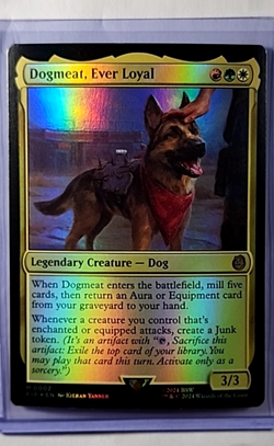 2024 MTG Magic the Gathering PIP Fallout Foil #2 Dogmeat Ever Loyal MP - Image 1