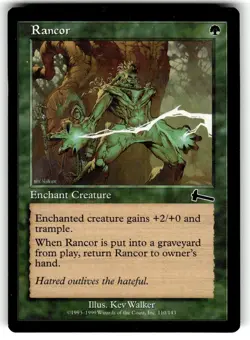 MTG Magic The Gathering Urza's Legacy Card Rancor - Image 1