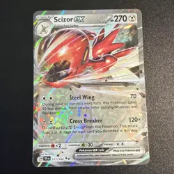 Pokemon TCG Scizor ex 111/162 SV05: Temporal Forces Holo Pokemon TCG - Image 1