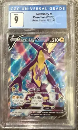 2020 Pokemon Rebel Clash Toxtricity V 182/192 Full Art - Image 1