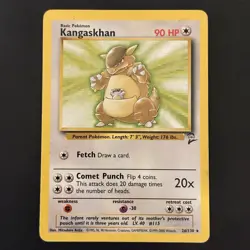 Pokemon Vintage Non-Holo Rare Kangaskhan 026/130 Base Set 2 Wotc 2000 - Image 1