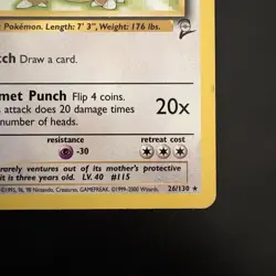 Pokemon Vintage Non-Holo Rare Kangaskhan 026/130 Base Set 2 Wotc 2000 - Image 4