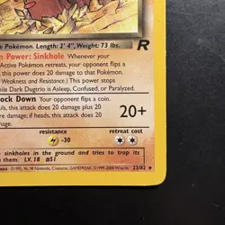 Pokemon Vintage Non Holo Rare Dark Dugtrio Team Rocket 23/82 WotC 2000 - Image 4