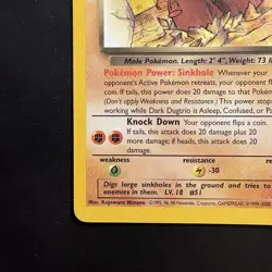 Pokemon Vintage Non Holo Rare Dark Dugtrio Team Rocket 23/82 WotC 2000 - Image 5