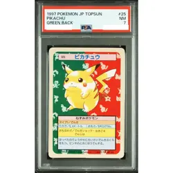 PSA 7 Pikachu Topsun Green Back #25 Pokemon Card Japanese 1997 - Image 1