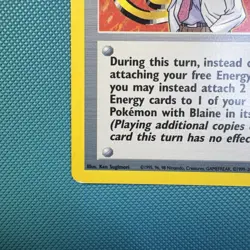 Pokemon Vintage Non-Holo Rare Blaine 100/132 Gym Challenge Wotc 2000 - Image 5
