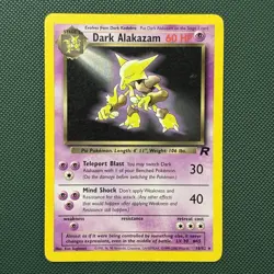 Pokemon Vintage Non-Holo Rare Dark Alakazam Team Rocket 18/82 WotC 2000 - Image 1