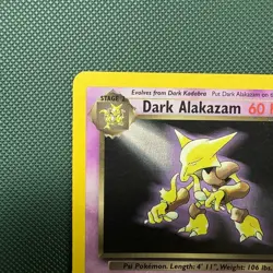 Pokemon Vintage Non-Holo Rare Dark Alakazam Team Rocket 18/82 WotC 2000 - Image 2