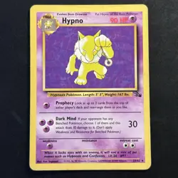 Pokemon TCG Hypno Fossil Non Holo Rare 23/62 Vintage WotC - Image 1
