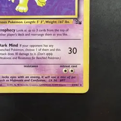 Pokemon TCG Hypno Fossil Non Holo Rare 23/62 Vintage WotC - Image 4