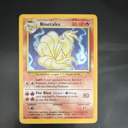 Pokemon TCG Ninetales Base Set 012/102 Holo Rare 80 HP 1999 Ken Sugimori - Image 1