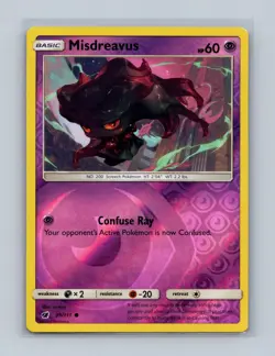 Misdreavus 39/111 Common Crimson Invasion Pokemon Reverse Holo Lightly Played - Image 1