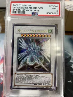 PSA 9 Mint - Majestic Star Dragon SOVR-EN040 Unlimited Edition Ultra Rare YuGiOh - Image 1