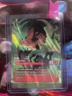 Scar - Heartless Hunter (Store Championship) 14 Disney Lorcana Promo Cards Holo - Image 1