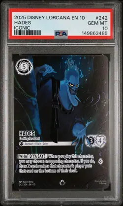 2025 DISNEY LORCANA EN 10-WHISPERS IN THE WELL HADES - LOOKING FOR A DEAL PSA 10 - Image 1